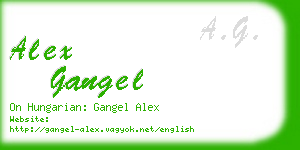 alex gangel business card